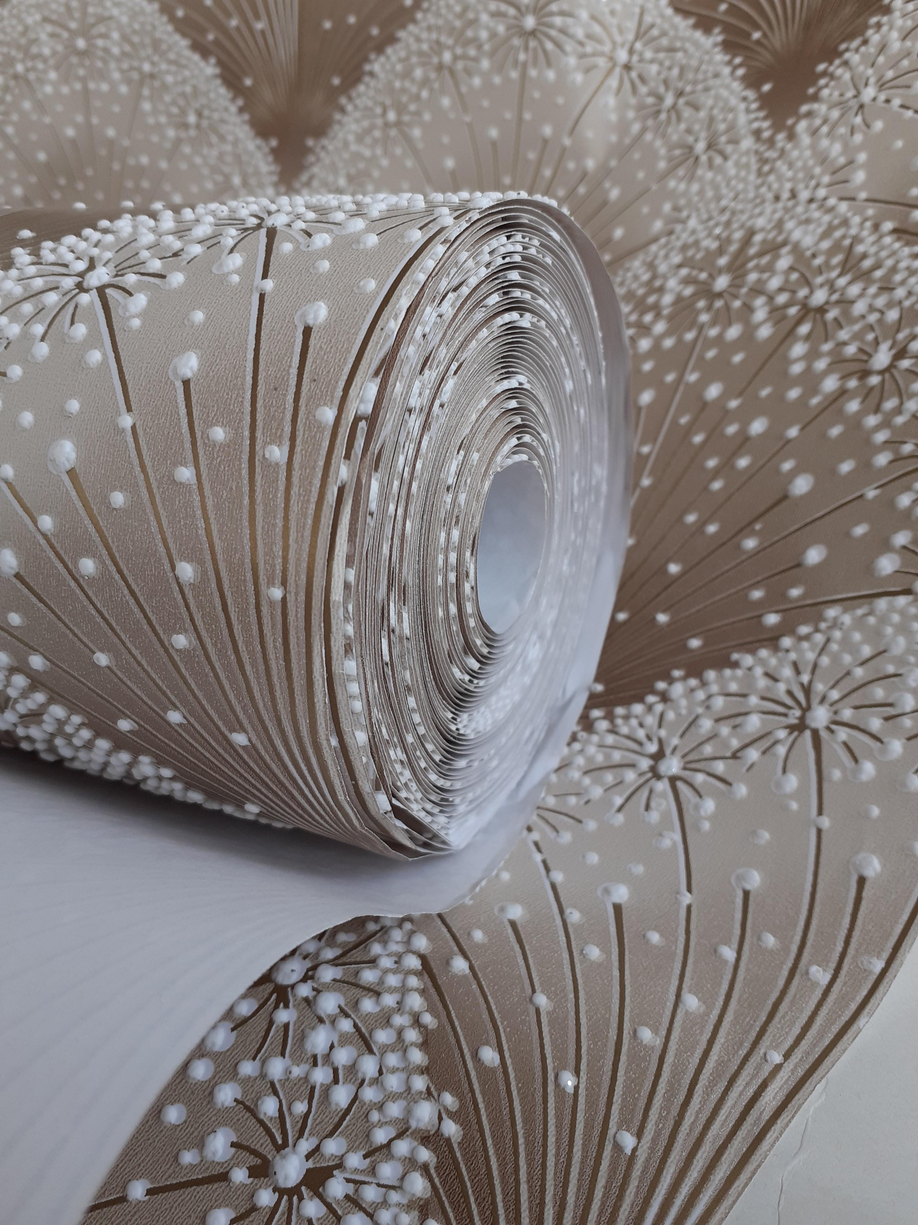 Обои бумажные акриловые V.I.P. Континент Талли Светло-бежевый (30212 G) - фото 5