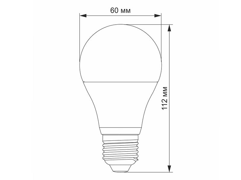 Світлодіодна лампа Videx A60e 10 Вт E27 4100K 12-48 В (7316) - фото 3
