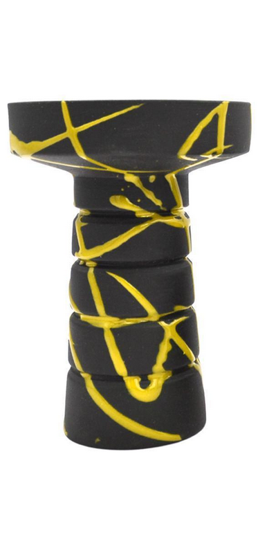 Чаша для кальяна Gusto Bowls Harmony Glaze Черный/Желтый