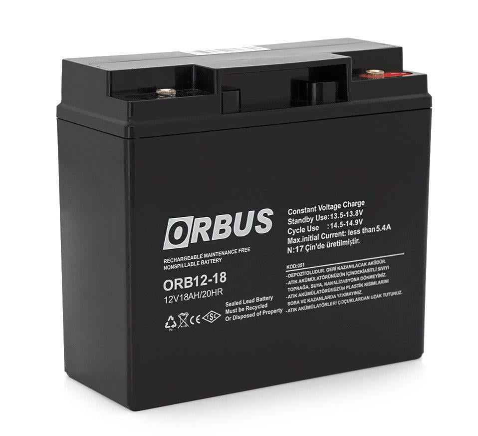 Аккумуляторная батарея ORBUS ORB-1218 AGM 12V 18 Ah 5 кг (58053)