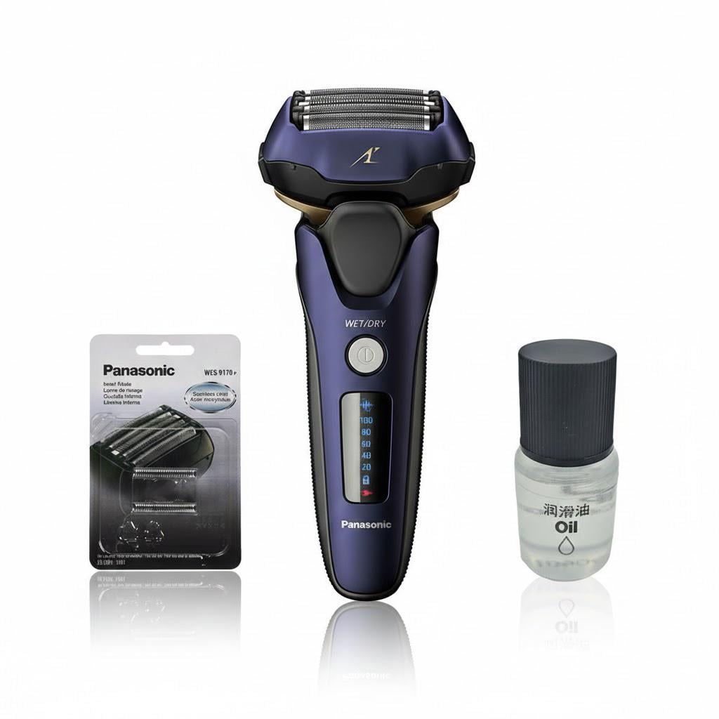 Электробритва Panasonic ES-LV67-A820-AS2 с дополнительным набором из лезвий WES-9170Y-1361 и маслом WES-8196X-7911 (32389989) Электробритва Panasonic ES-LV67-A820-AS2 с дополнительным набором из лезвий WES-9170Y-1361 и маслом WES-8196X-7911 (32389989)