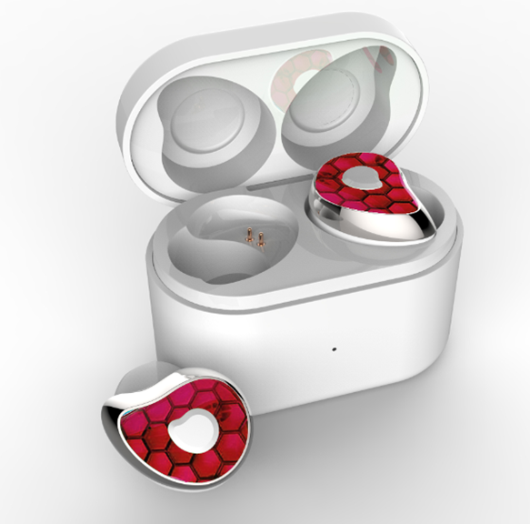 Наушники беспроводные HBQ SE-6 TWS Bluetooth Белый-Красный (SUN4758)