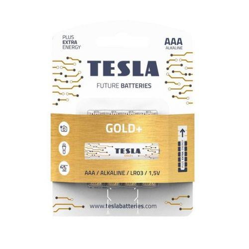 Батарейки TESLA AAA GOLD+LR03 4 шт. (141609)