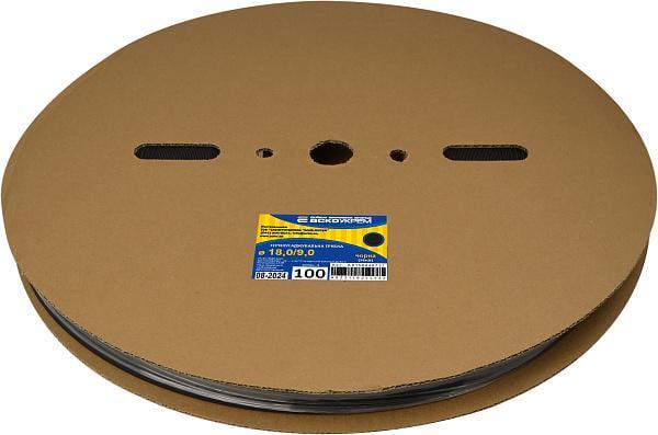 Трубка термоусадочная АСКО-УКРЕМ 18/9 мм 100 м Черный (28684843)