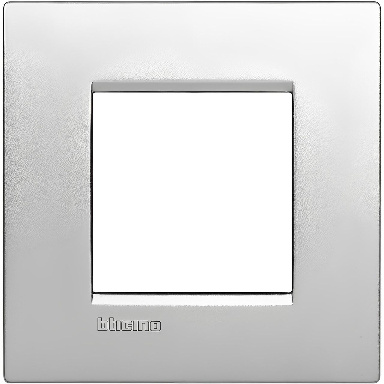 Рамка для розетки BTicino Livinglight Air 1 пост Алюминий