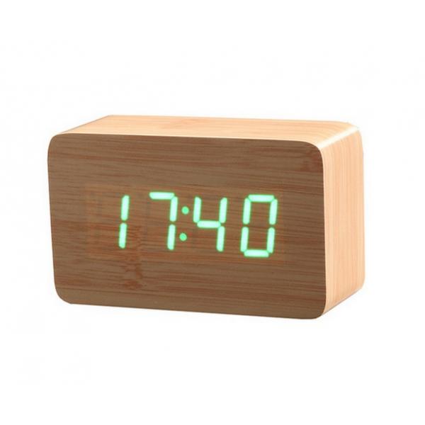 Часы настольные под дерево Wooden Clock Бамбук (1295)