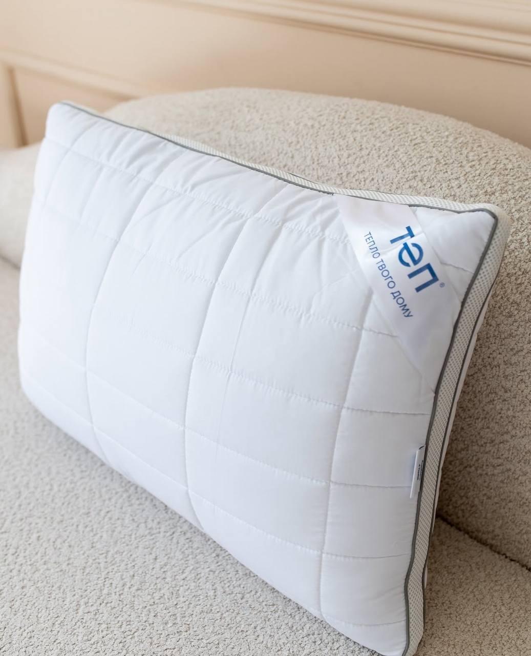 Подушка з поліефірного волокна мікрофібра 50х70 см Білий (П4К-mur-DoubleAir-001) - фото 7