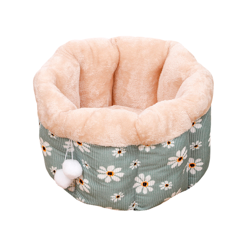 Лежак для кошек Taotaopets 542208 Ромашки Green 38x38 cm спальное место