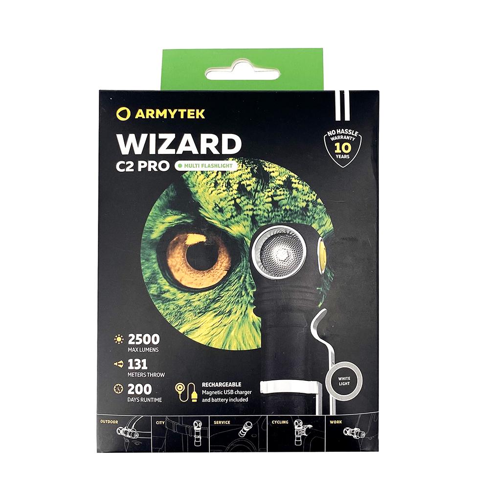 Мультифонарь Armytek Wizard C2 Pro v4 Magnet USB+ABM01+18650 XHP50.2 White - фото 5