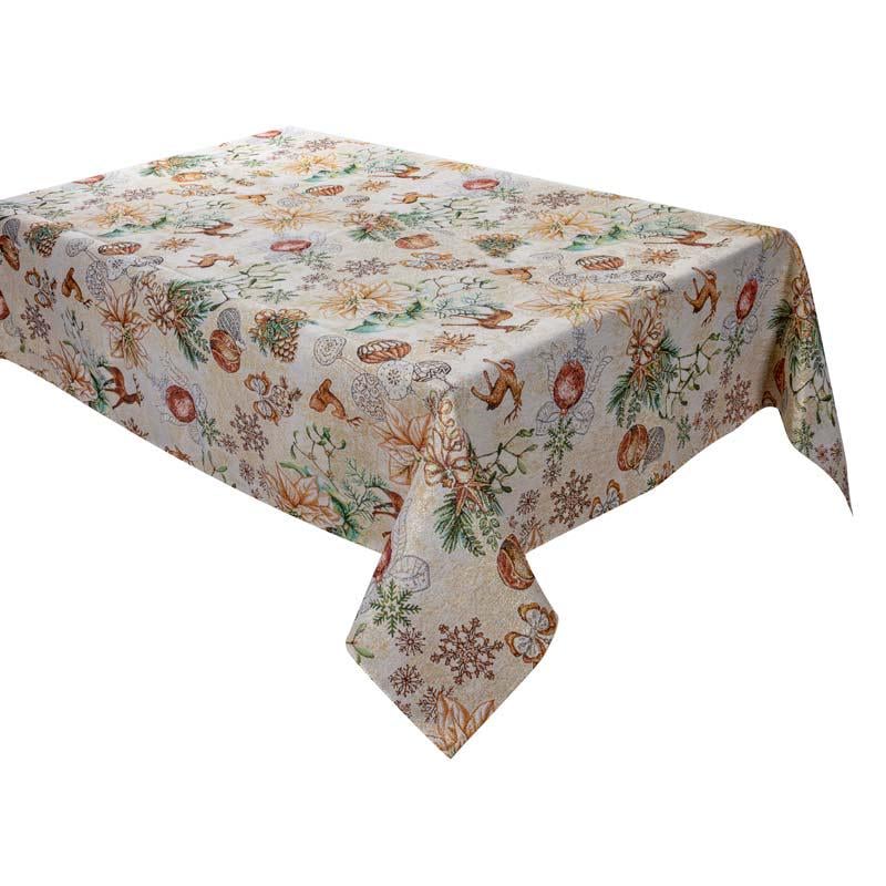 Скатерть гобелен Lefard Tinsel с люрексом полноцвет 140x280 см (715-399)