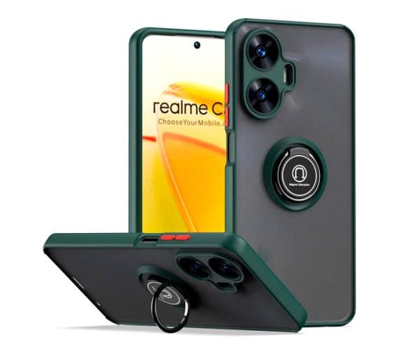 Чехол - накладка TPU Color Matte Ring для Realme C55 Зелёный