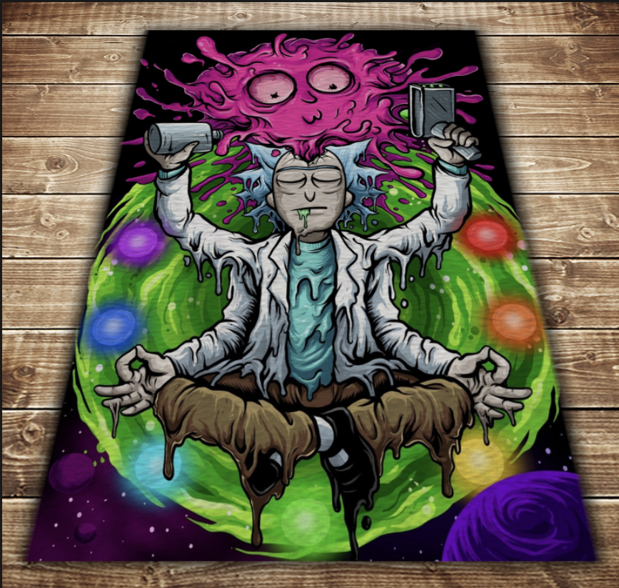 Плед с 3D принтом Рик и Морти 150x200 см (epi_0021) Плед с 3D принтом Рик и Морти 150x200 см (epi_0021)