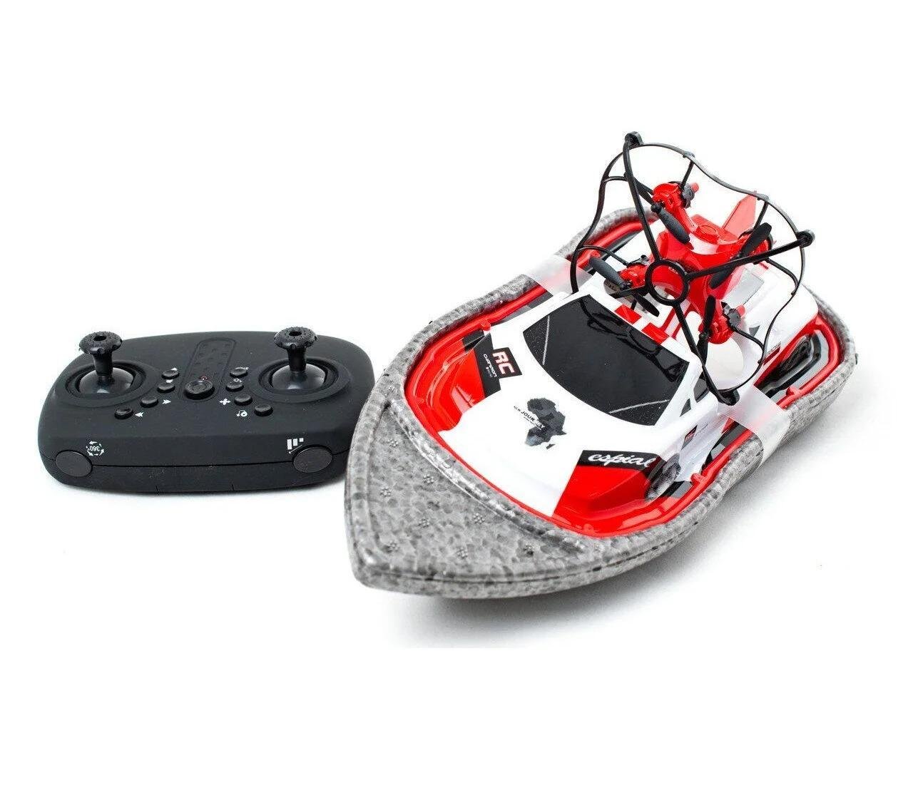 Квадрокоптер трансформер 3в1 Дрон/машинка/катер на радиоуправлении Красный (10036923)