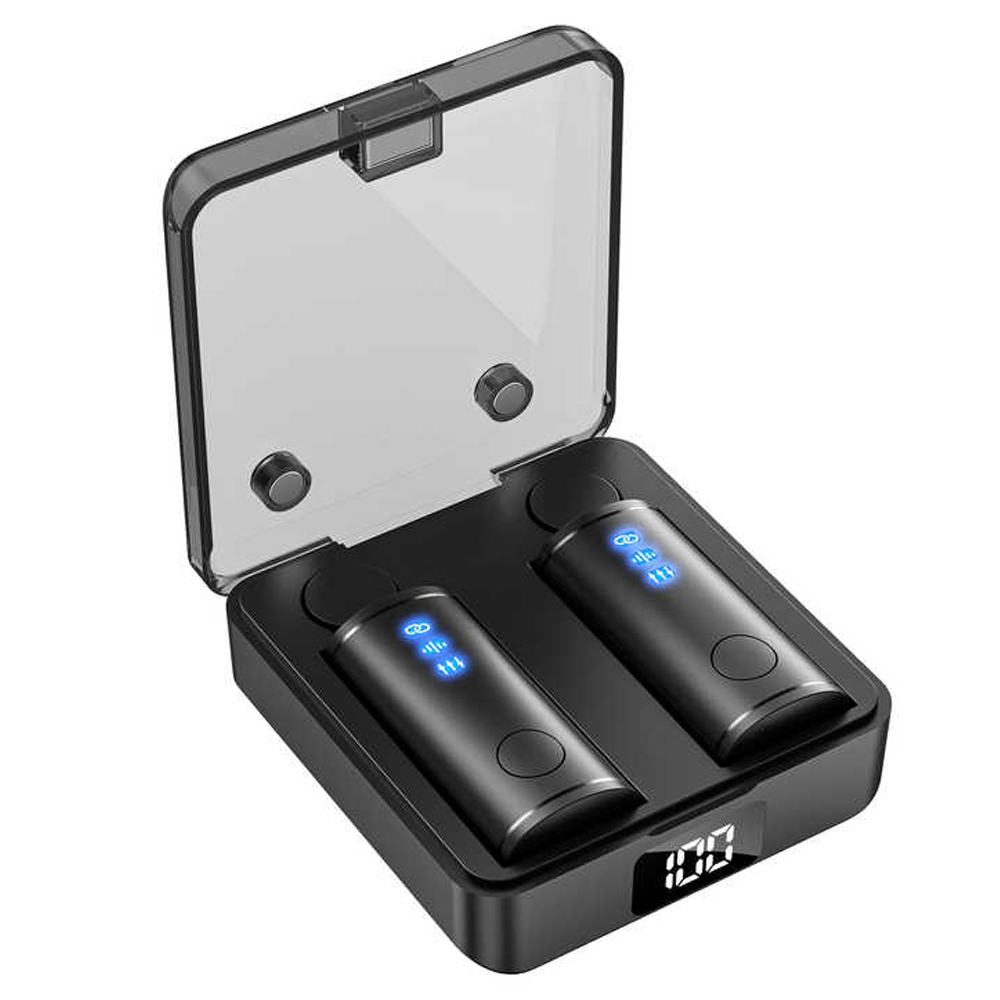 Микрофон петличный беспроводной Savetek M5S 2в1 для телефонов Android и iPhone 15/16 Type-C adapter Черный