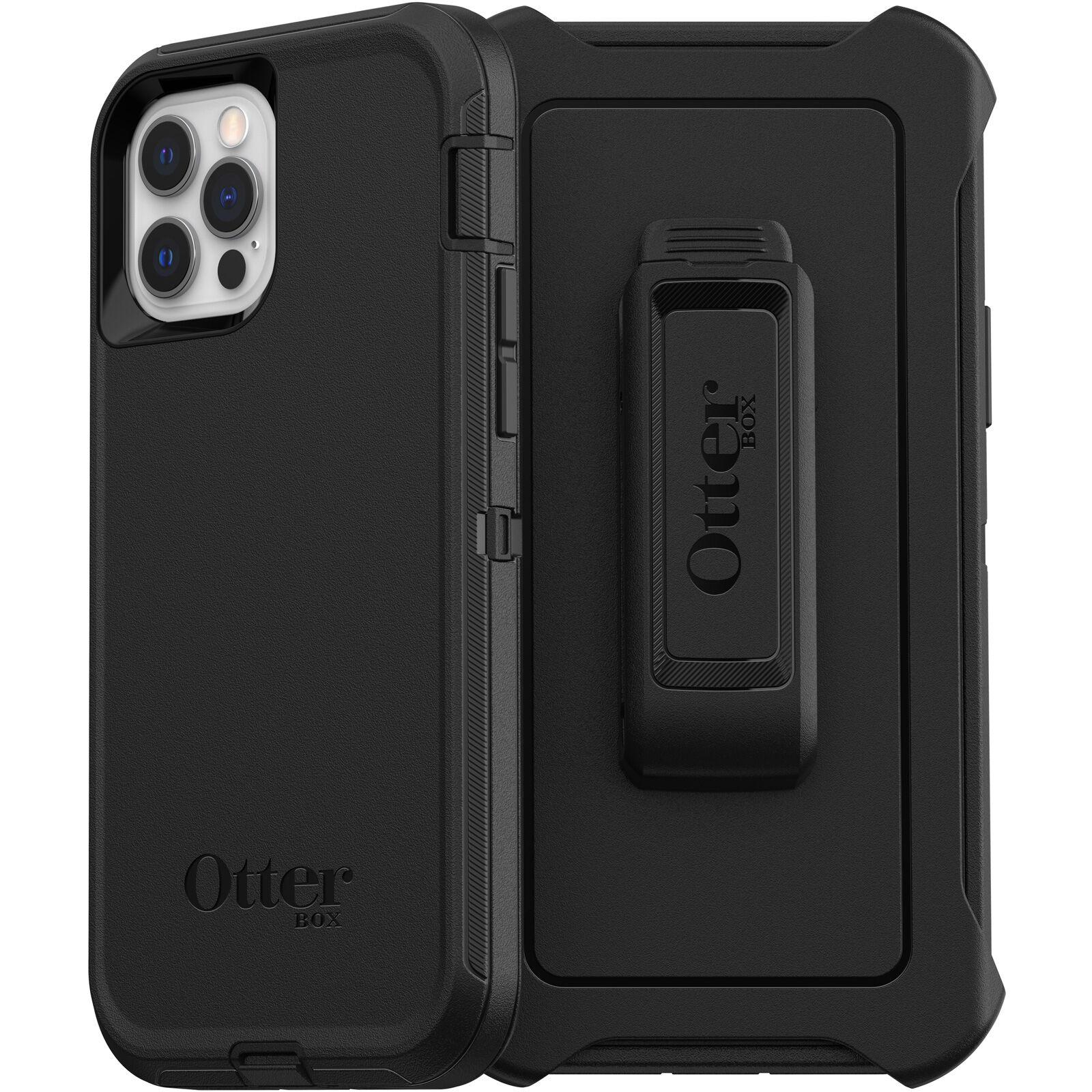 Чехол противоударный с клипсой OtterBox Defender 77-65401 для iPhone 12/12 Pro (6.1") Black