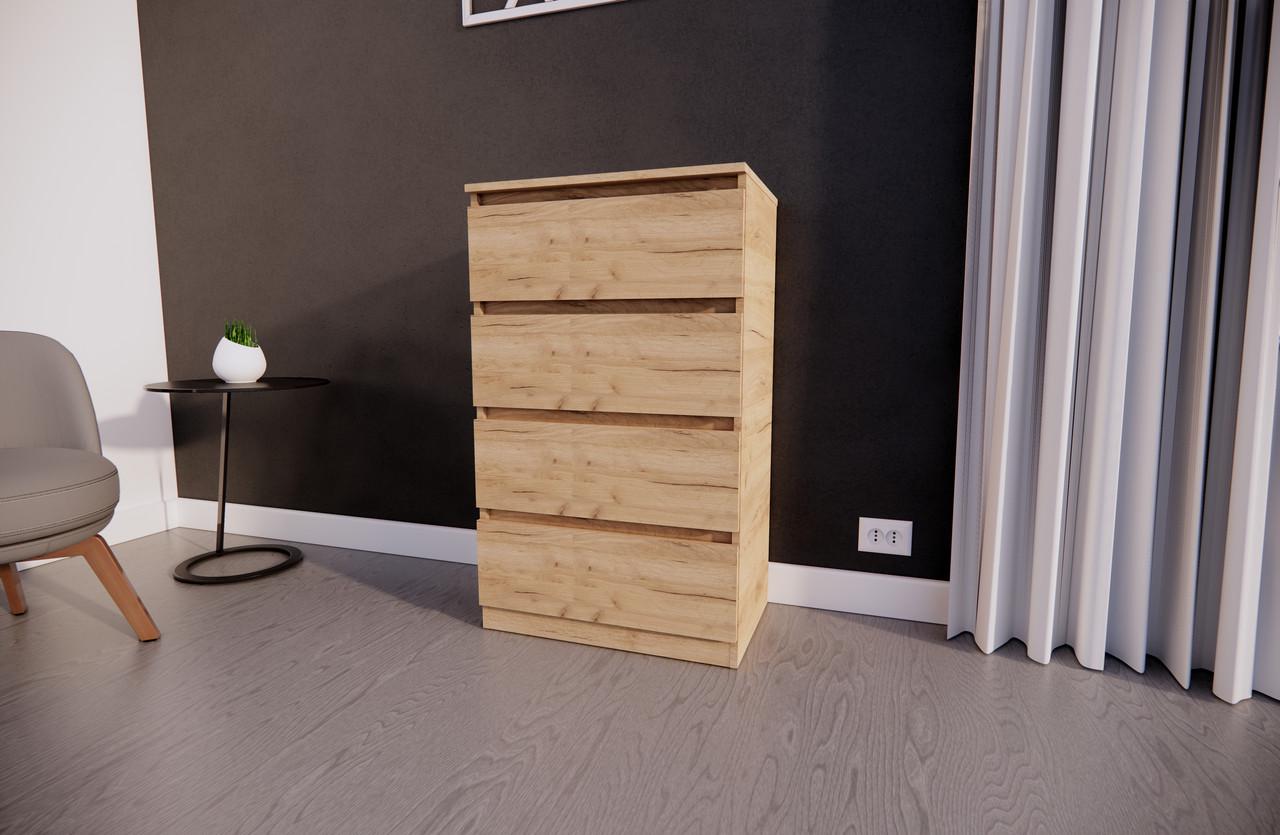 Комод MEBEX на 4 шухляди 60х40х100 см Дуб Крафт (VM4B600DC) - фото 3