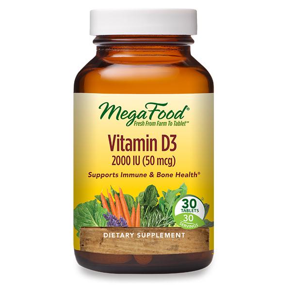 Витамин D MegaFood Vitamin D3, 2000 IU 30 Tabs