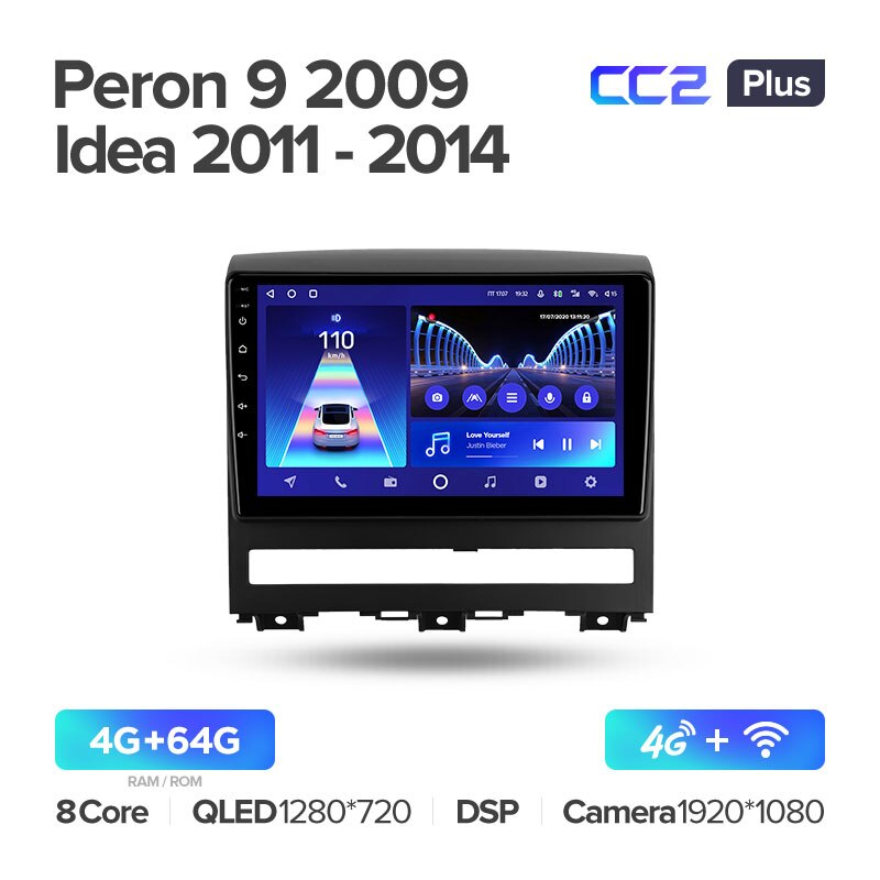 Автомагнітола штатна Teyes CC2 Plus для Fiat Peron 9 2009 Idea 2011-2014 Android CC2 PLUS 4+64G Wi-Fi+4G (1645344400) - фото 2