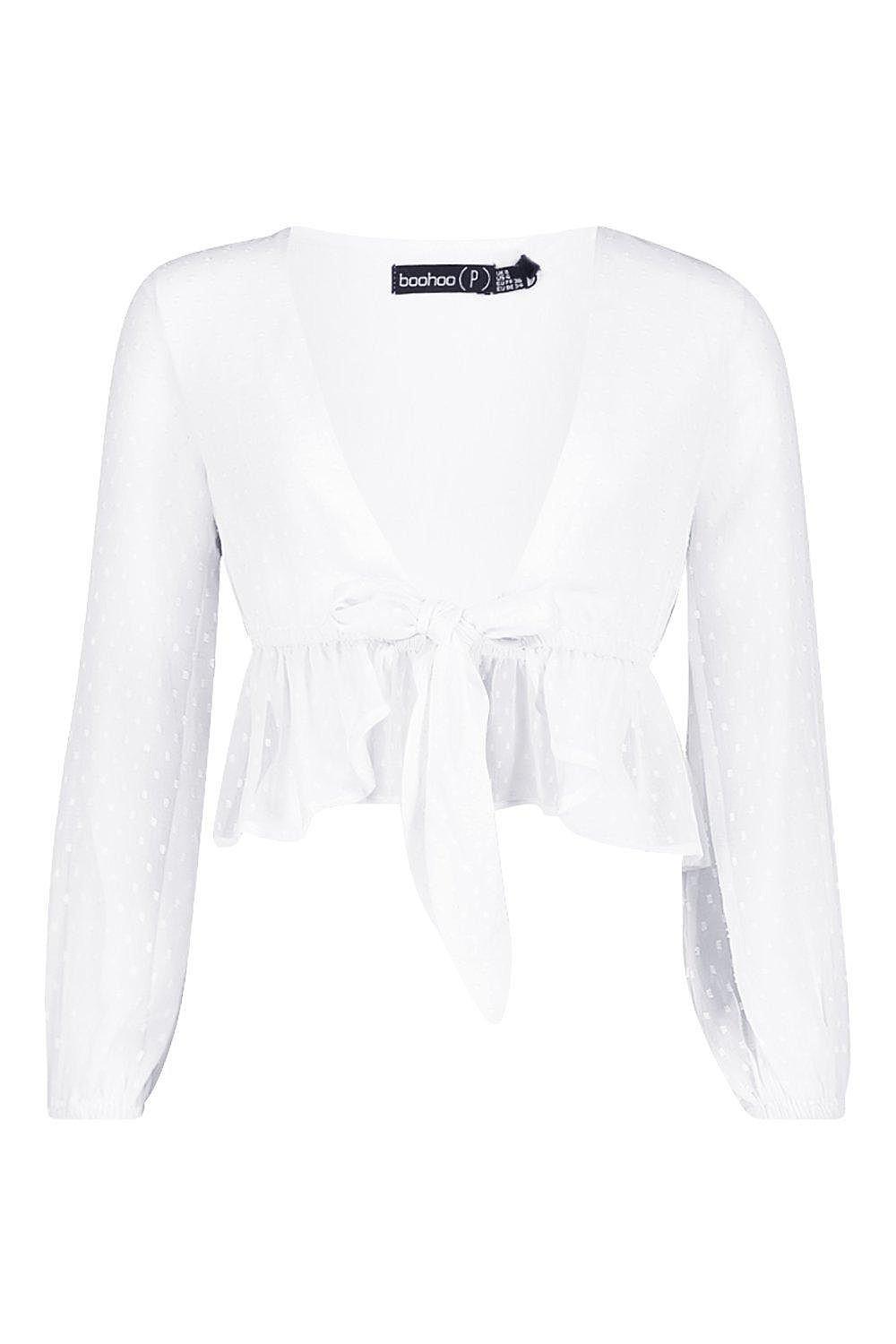 Блуза на запах Boohoo M Белый (9880/44) - фото 8 Блуза на запах Boohoo M Белый (9880/44) - фото 8