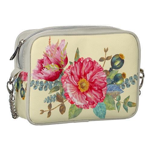 Сумка на цепочке Presentville Cherie Delicate red flowers (CHE2 21M019 SBR)