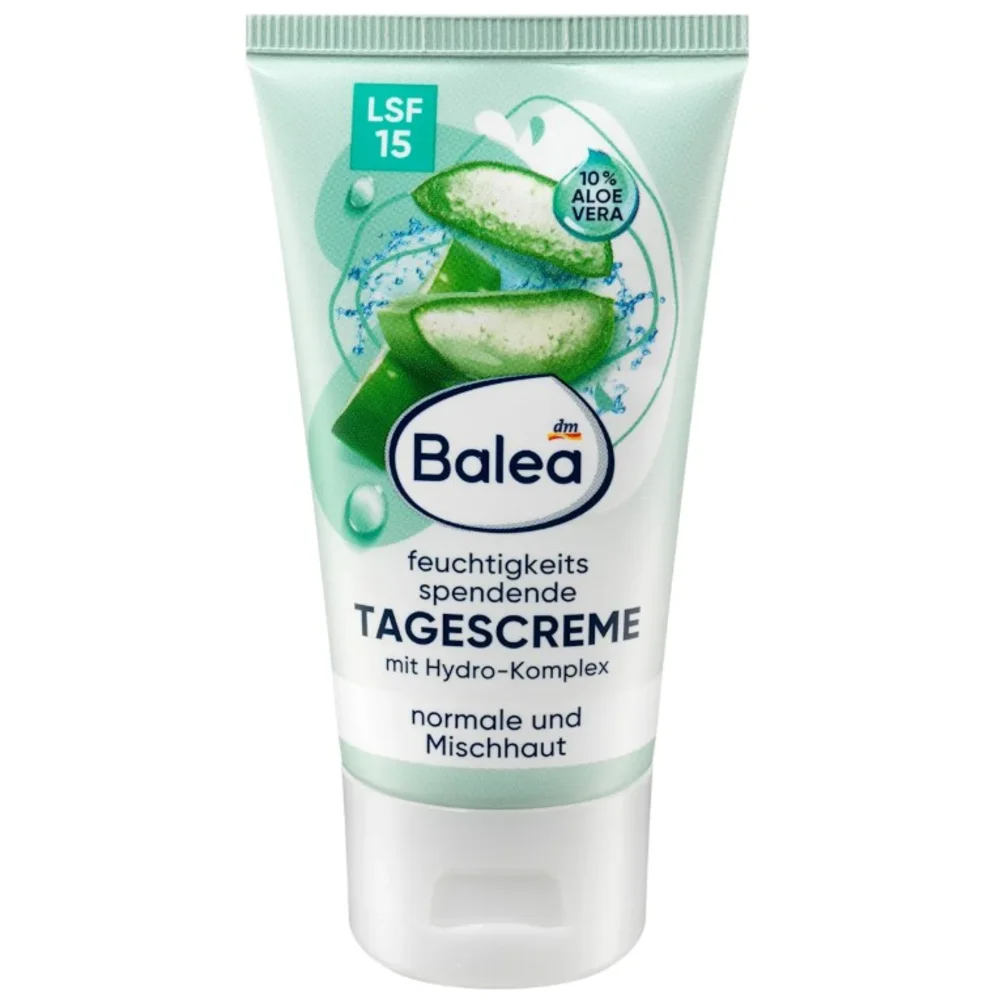 Крем дневной увлажняющий Balea Алоэ Вера 10% SPF 15 для нормальной и комбинированной кожи 50 мл (EPI-15102025-266)