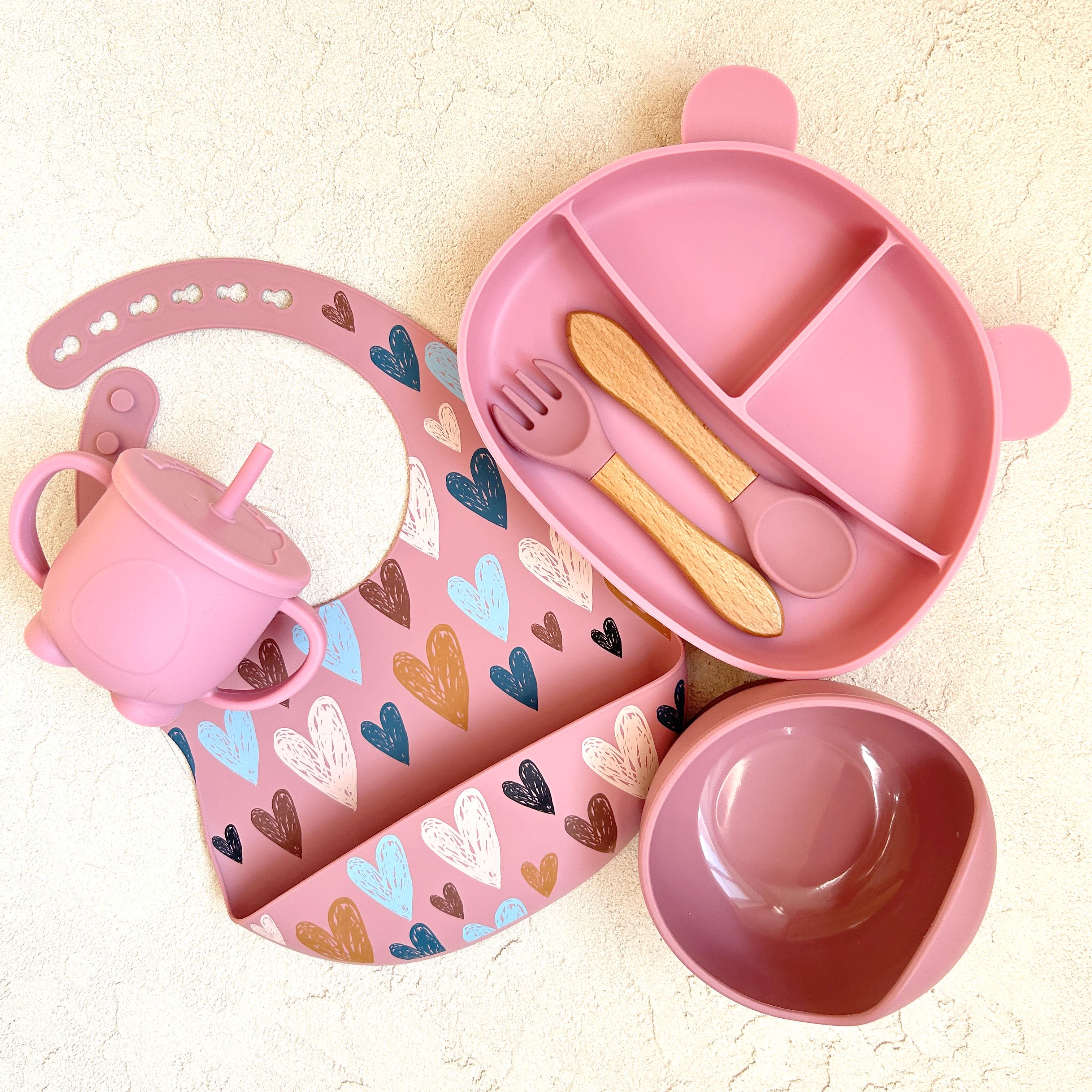 Детская посуда для кормления Мишки BPR img_e6675 Сердечки поильник с трубочкой Розовый (65429)