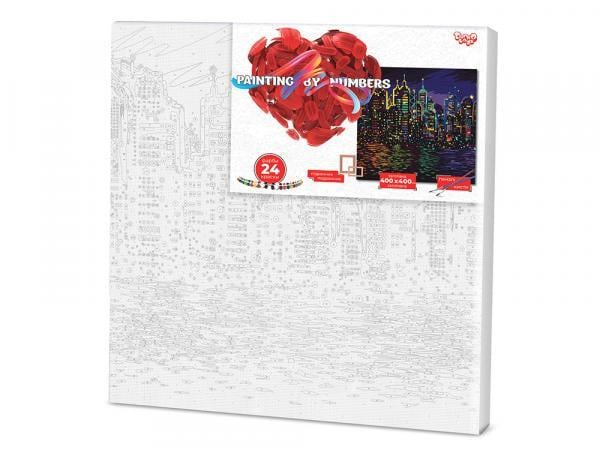 Картина по номерам Danko Toys 40х40 см Ночной город (KpNe-02-01) Картина по номерам Danko Toys 40х40 см Ночной город (KpNe-02-01)