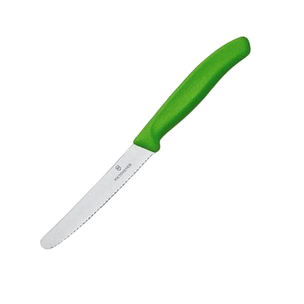 Кухонний ніж Victorinox SwissClassic серрейтор для помідорів 220 мм Зелений (548587)