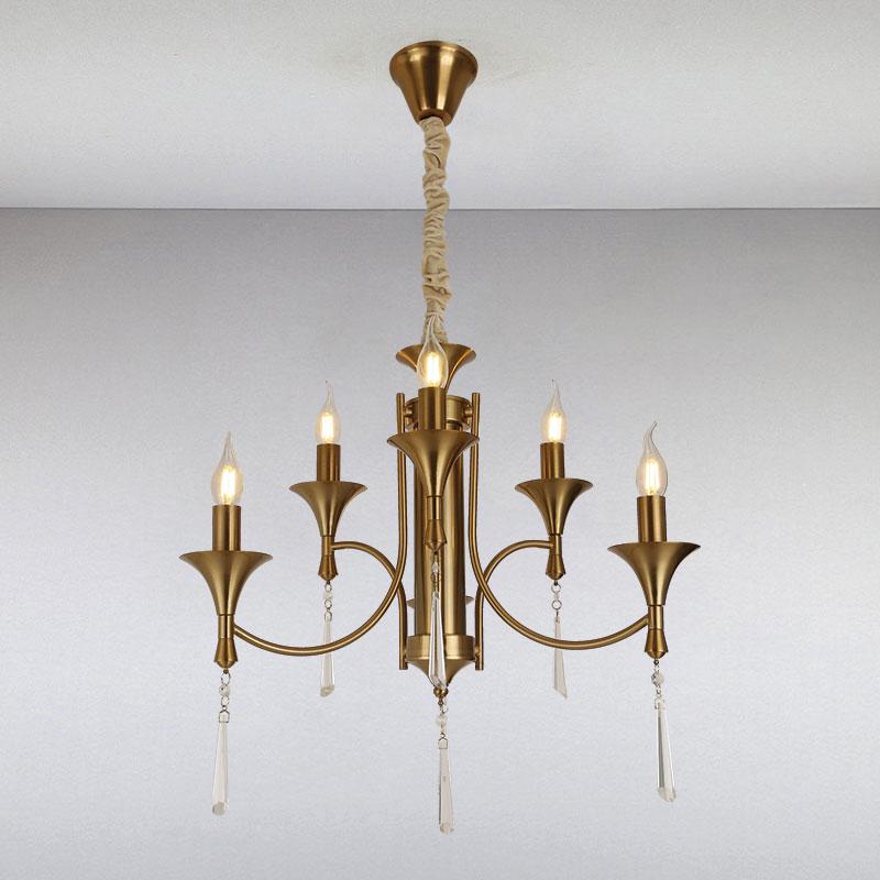 Люстра подвесная свечи Light House LS-13385-3+3 CU Бронзовый