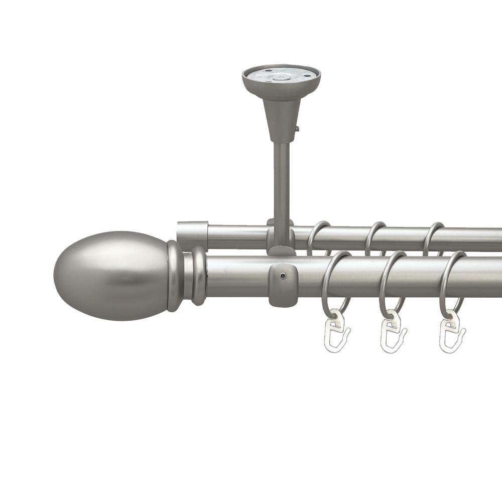 Карниз для штор Orvit Білуно дворядний гладкий 200 см Сатиновий (00-00023761)