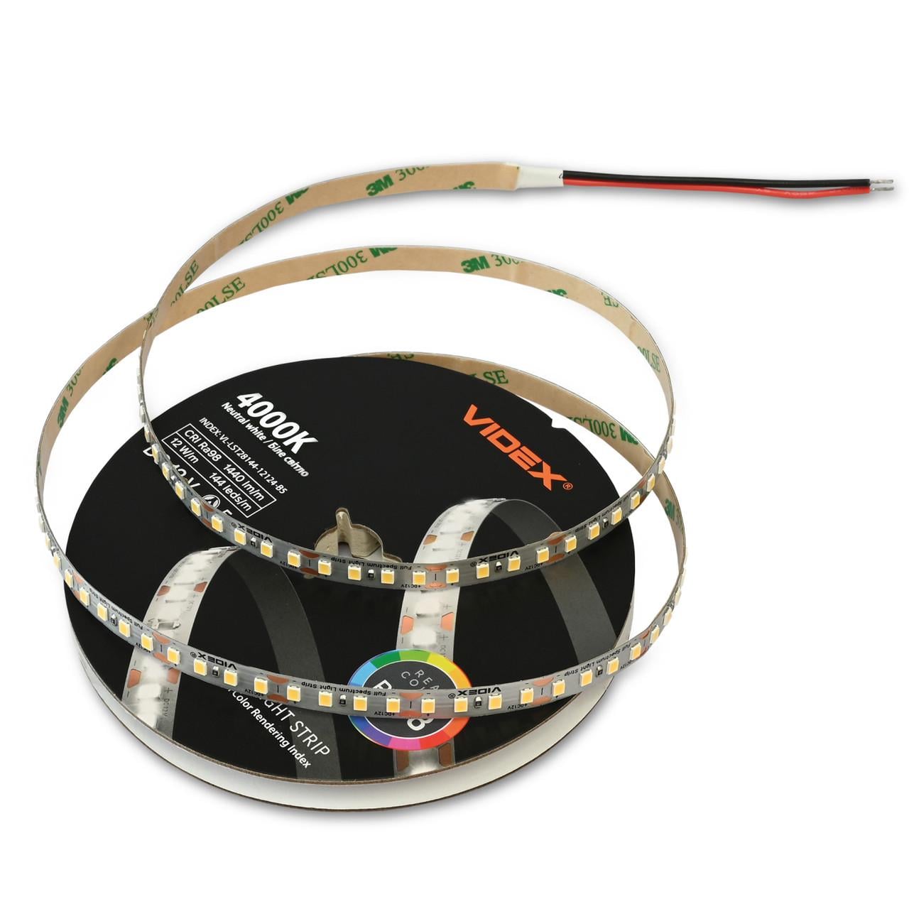 Світлодіодна стрічка Videx DC12V 60W 5M 4000K Ra98 IP20 (VL-LST28144-12124-B5)