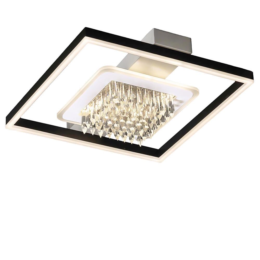 Люстра потолочная светодиодная Light House SY-20515/3 BK/WH 122W с пультом 410х400х100 мм Белый/Черный