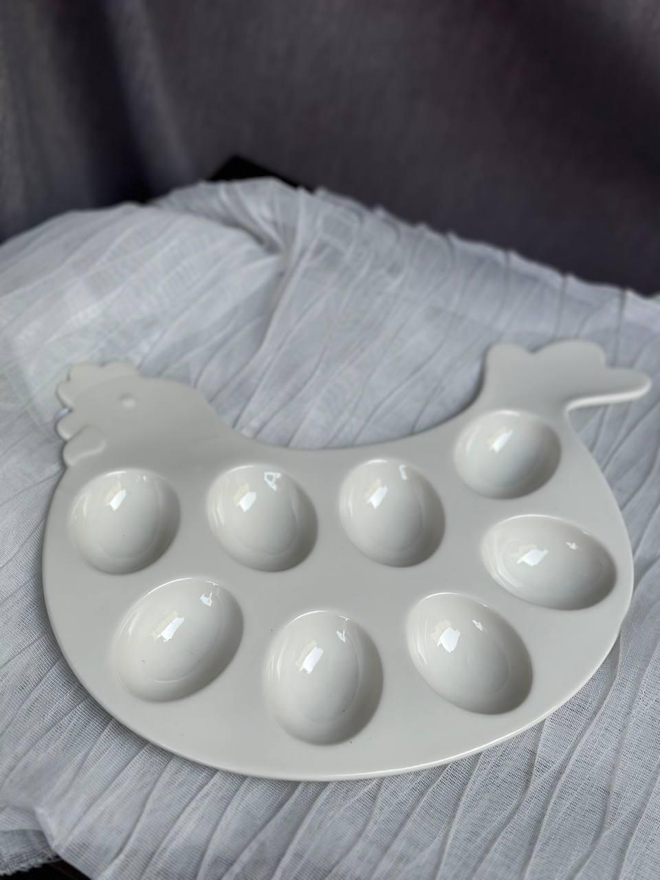 Блюдо для яиц Stenson MC5084 керамика 26,5х20,5х2 см Белый (MC5084 ) - фото 4 Блюдо для яиц Stenson MC5084 керамика 26,5х20,5х2 см Белый (MC5084 ) - фото 4