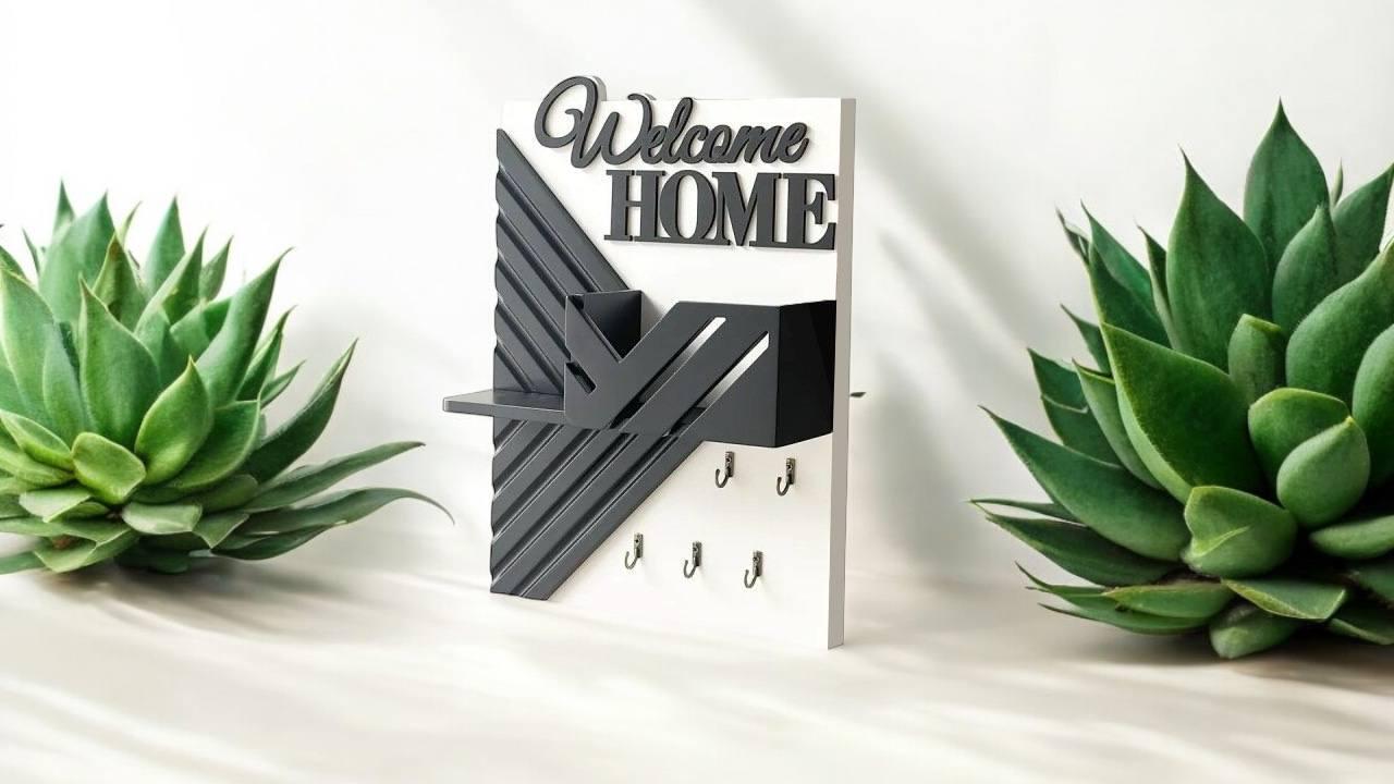 Ключниця настінна настінна Чорно-білий (444019) - фото 2 Ключниця настінна настінна Чорно-білий (444019) - фото 2