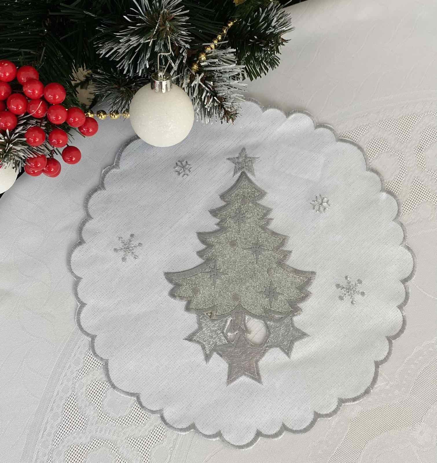 Салфетка новогодняя 30 см SH-65-W (CN22488)