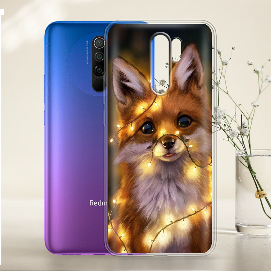 Чехол BoxFace Xiaomi Redmi 9 Рождественская лиса Прозрачный силикон (40233-up2399-40233) - фото 2