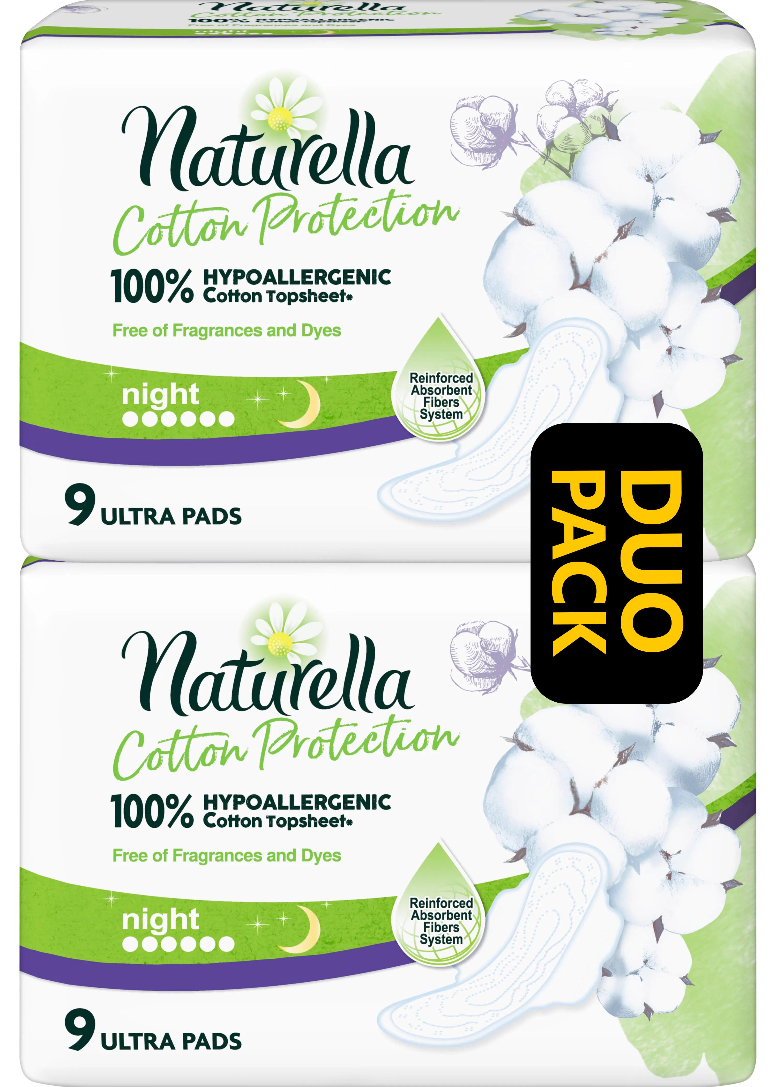 Прокладки гігієнічні Naturella Cotton Protection Ultra Night 18 шт.