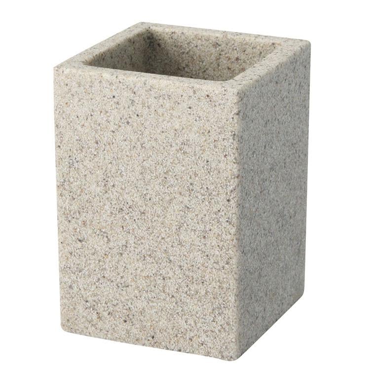 Стакан для зубных щеток Bisk Sand Polyresin 10,3х7 см Бежевый (01596)