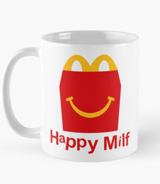 Чашка керамическая с принтом "Happy Milf" 330 мл Белый (ПН201Ч)