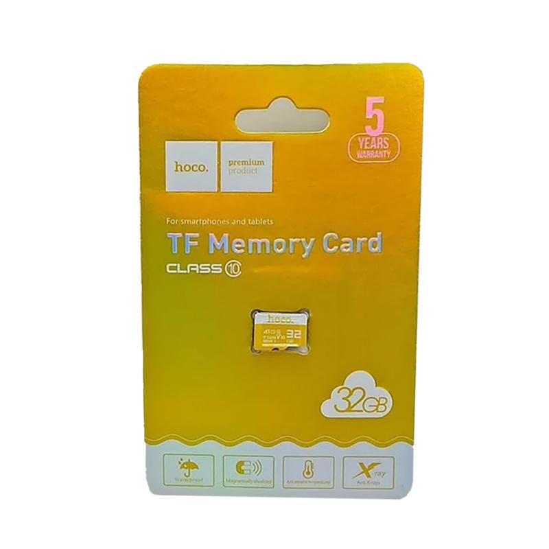 Карта памяти Hoco High speed TF MicroSD для смартфонов и планшетов 32 Гб Класс 10 10-90 Мб/c Yellow (180614) - фото 6