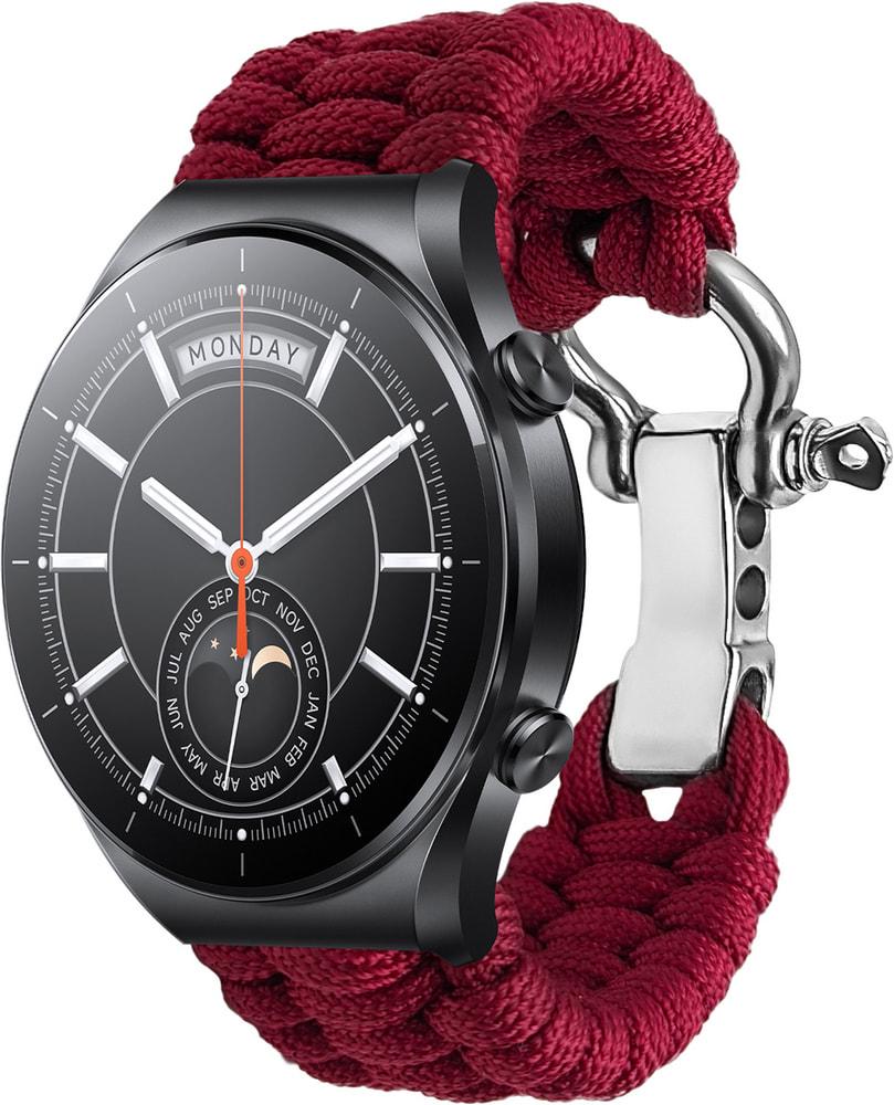 Ремешок из Паракорда Ruper для Xiaomi Watch S1 Acttive (22mm) Wine (30821-42)