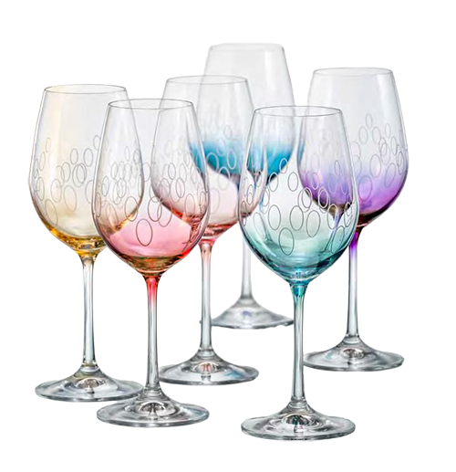 Набір келихів для вина Bohemia Viola 550 мл 6 пр. (40729/550S/K0586)