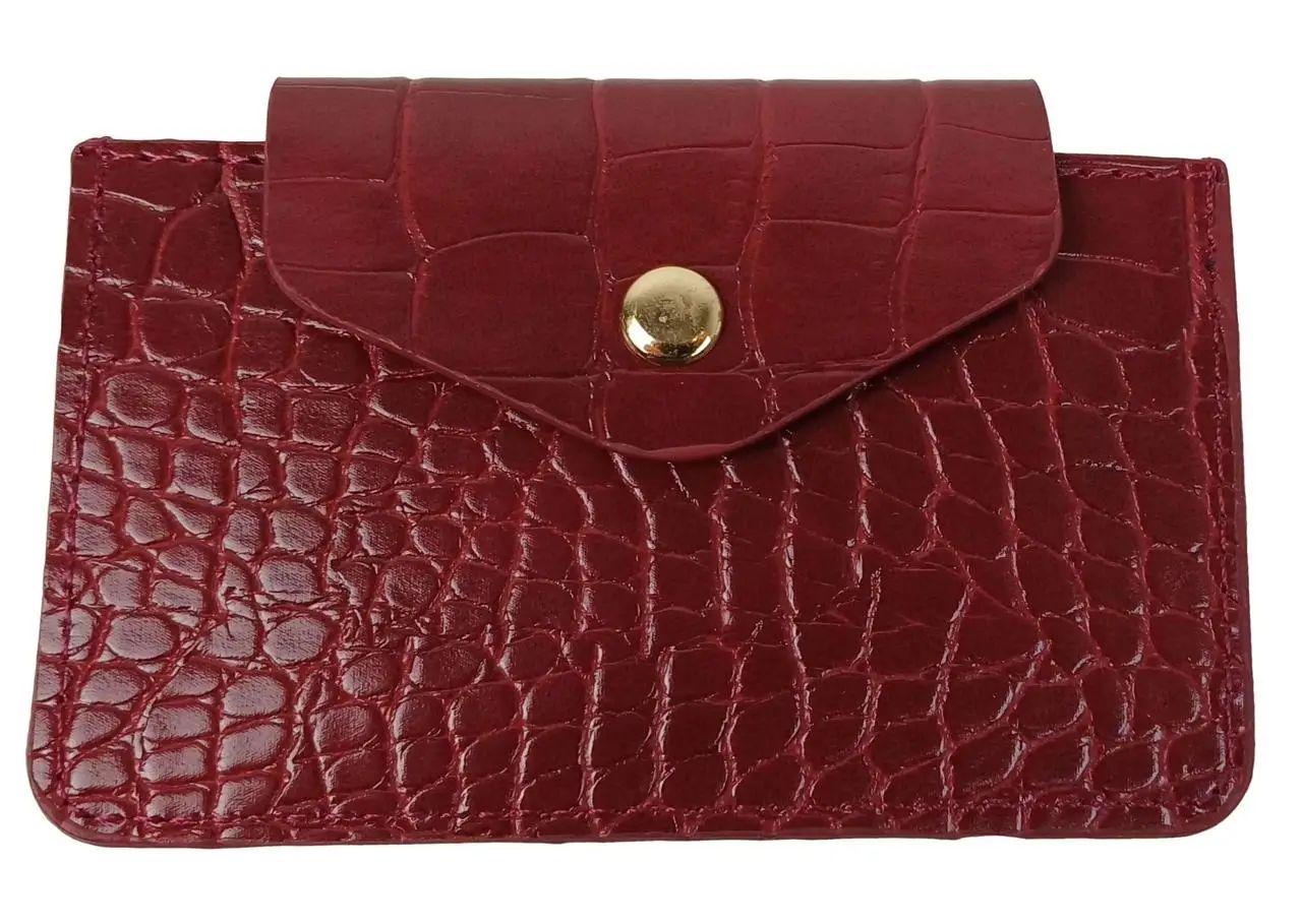 Картхолдер Trendz екошкіра Бордовий (A240010629 croco bordo)