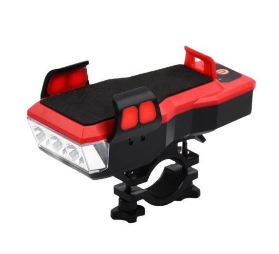 Фонарь велосипедный аккумуляторный WD-424 держатель телефона с креплением (1964619461)