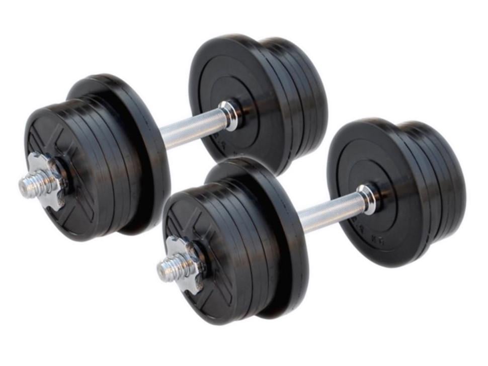 Гантели сборные прорезиненные Rn-Sport по 13 кг 2 шт. - фото 1 Гантели сборные прорезиненные Rn-Sport по 13 кг 2 шт. - фото 1