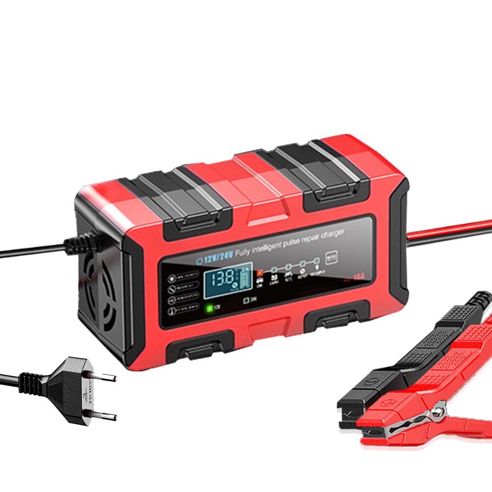 Зарядний пристрій автоматичний Foxsur 12V 10A/24V 5A для акумуляторів LiFePO4/AGM/GEL з функцією відновлення (BC122410F)