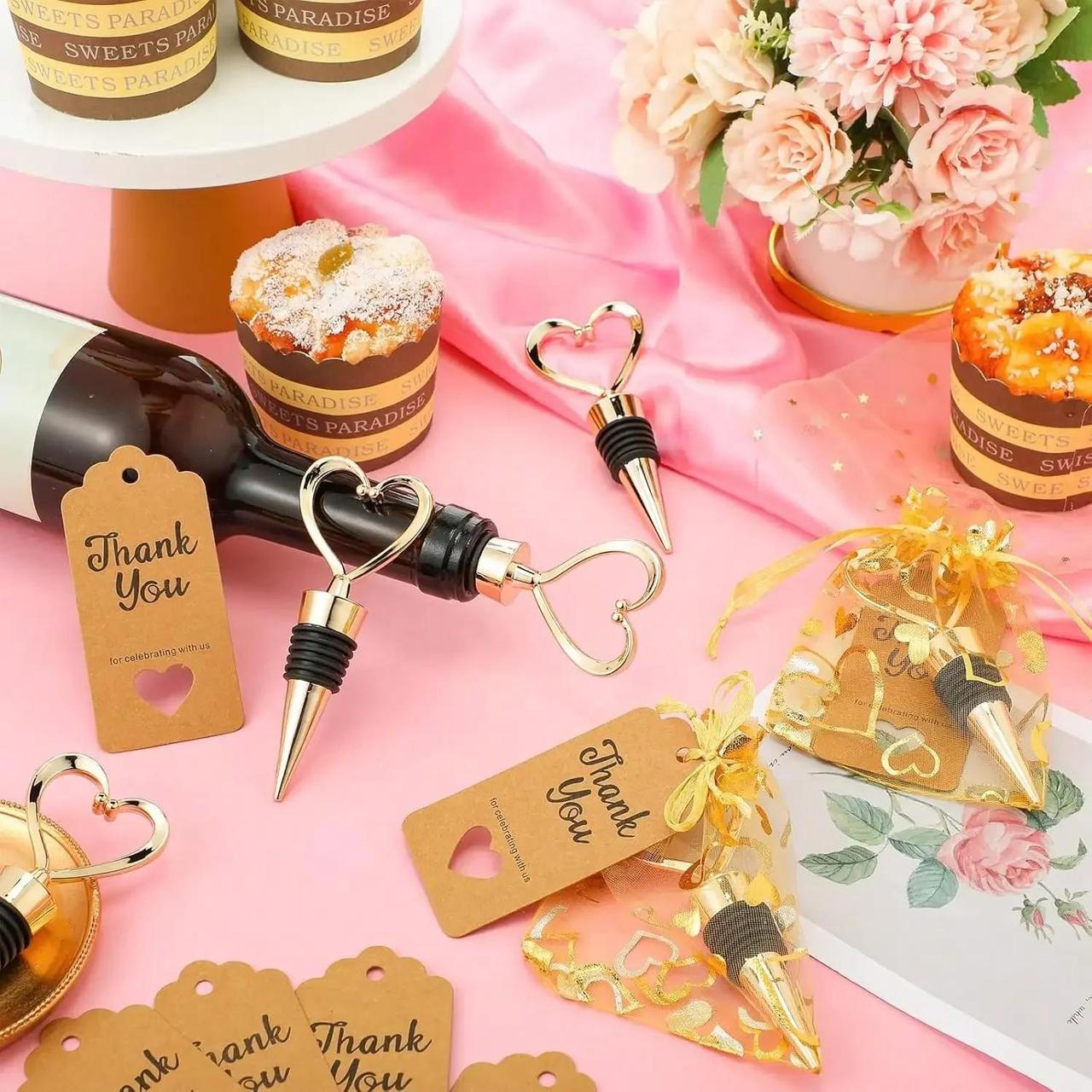 Пробка для пляшок вина багаторазова Серце Золотистий (2789190649) - фото 4 Пробка для пляшок вина багаторазова Серце Золотистий (2789190649) - фото 4