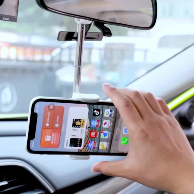 Автодержатель для телефона на зеркало Белый (ST00016-2) - фото 4 Автодержатель для телефона на зеркало Белый (ST00016-2) - фото 4