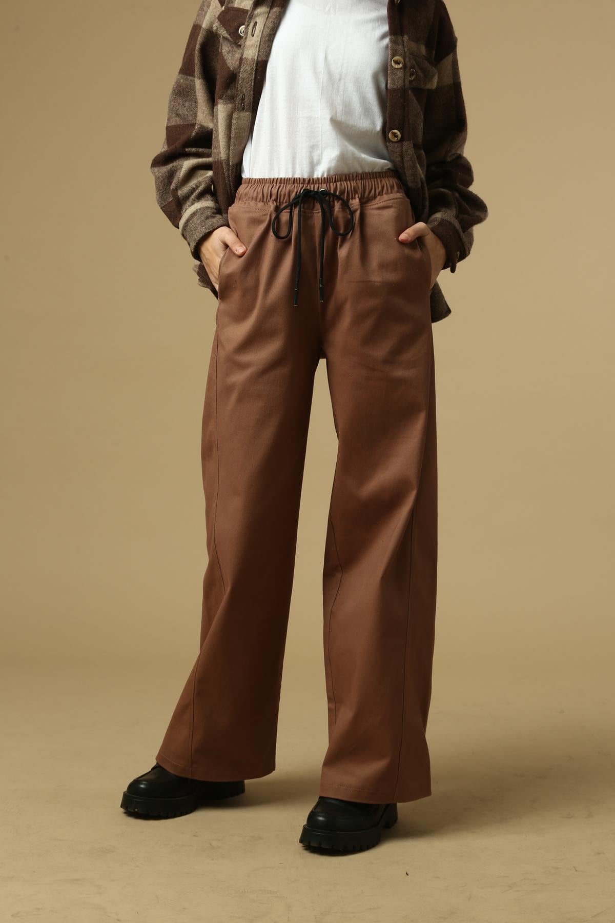 Брюки палаццо детские для девочки IRmAS 1205 134 см Мокко