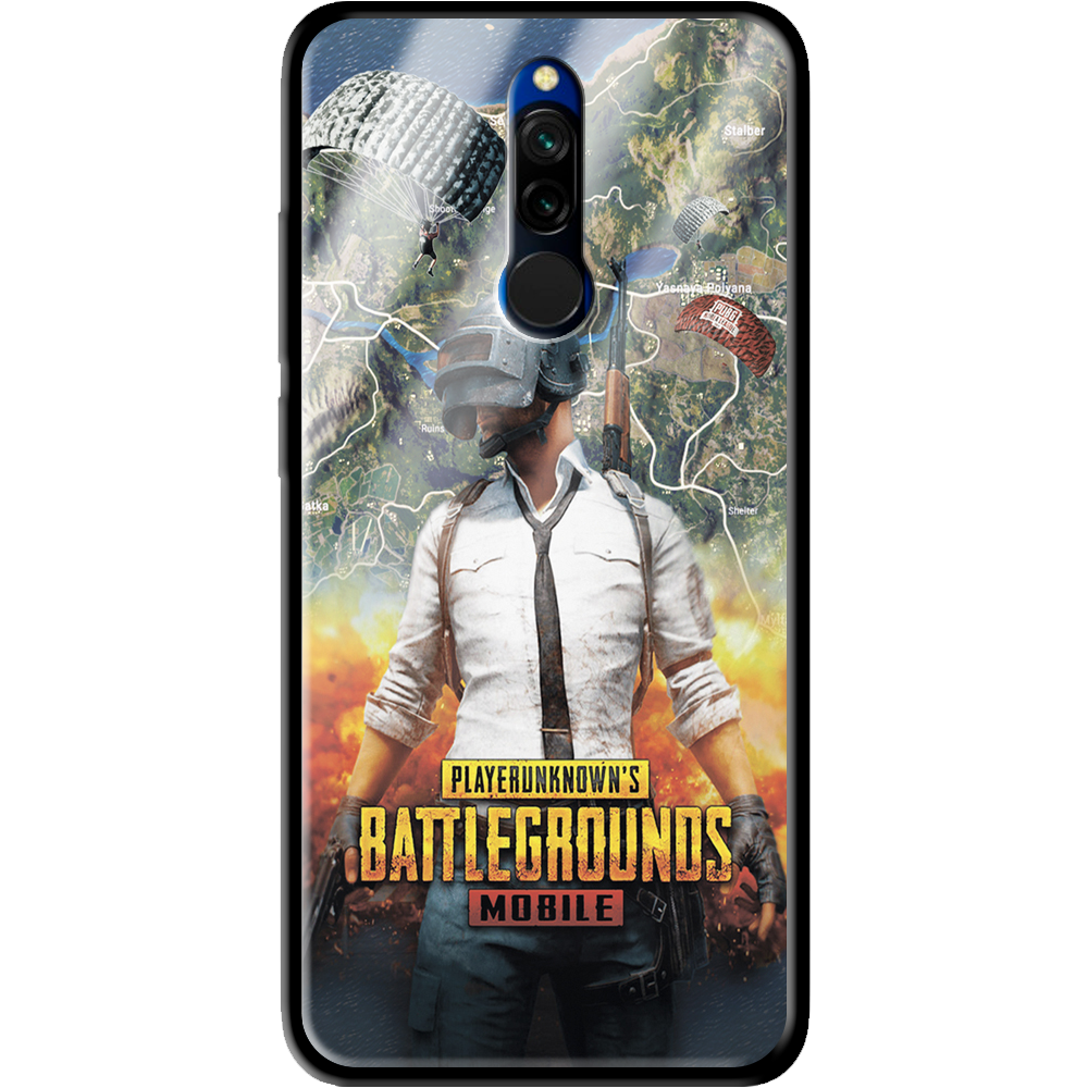 Чехол Boxface Xiaomi Redmi 8 PUBG Mobile Черный силикон со стеклом (38411-up2309-39408)